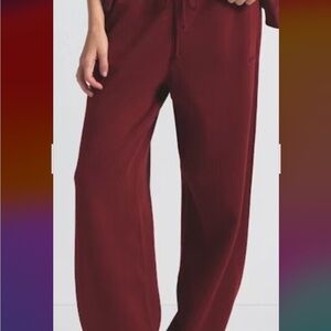 SKIMS Merlot Cotton Fleece Boyfriend Pants